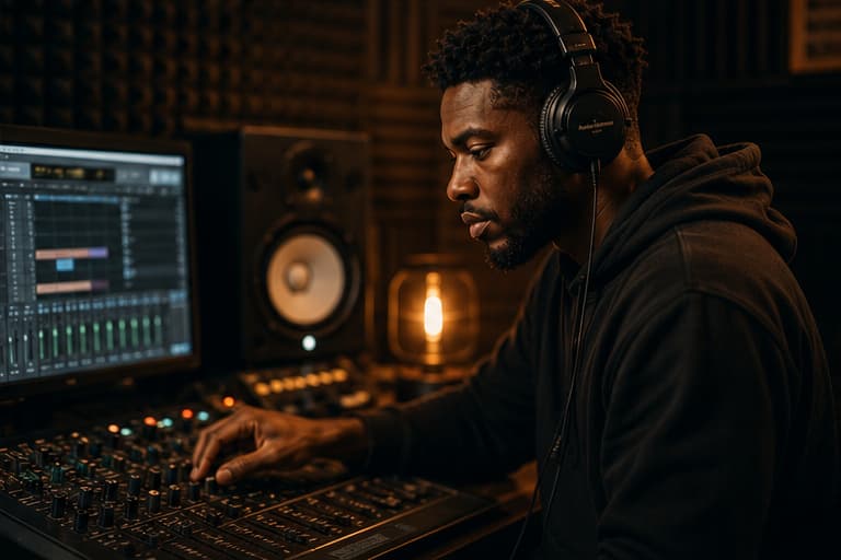 A creative at work: Music Production